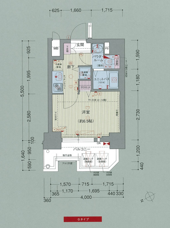 プレサンス難波EASTモダニティ　間取り