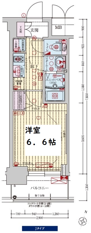 プレサンス新大阪イオリア　間取り