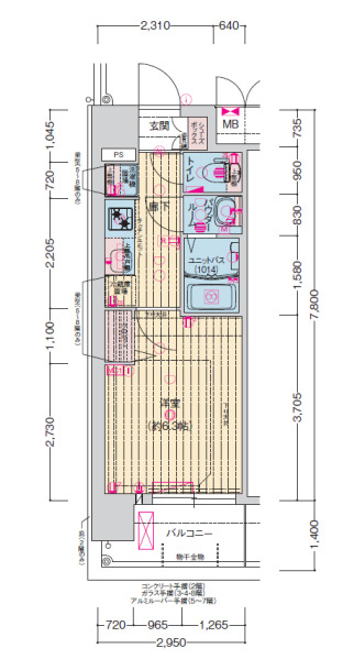 プレサンス森ノ宮 THEゲート　間取り