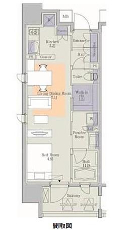 パークアクシス心斎橋　間取り