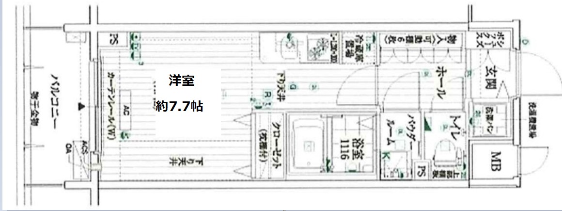 アドバンス心斎橋グランガーデン　間取り