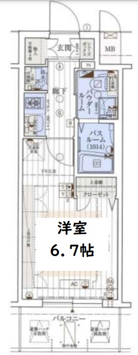 エステムコート天神橋Ⅲアヴァンテ　間取り