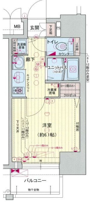 プレサンス難波幸町 間取り