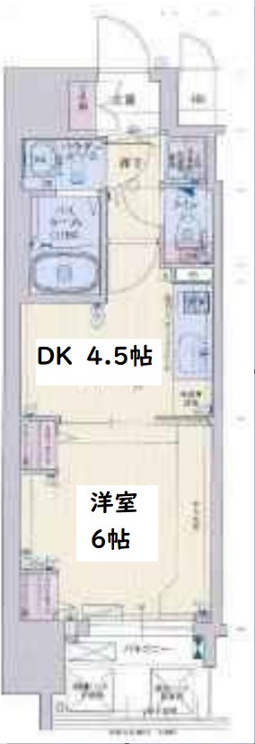 グランカリテ日本橋　間取り（別部屋参考写真）