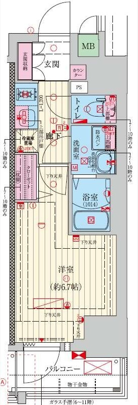 ファーストフィオーレ難波南アルマ　間取り