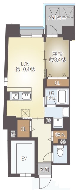 ハイデンス梅ヶ枝　間取り 