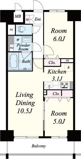 F-TAMATSUKURI　間取り