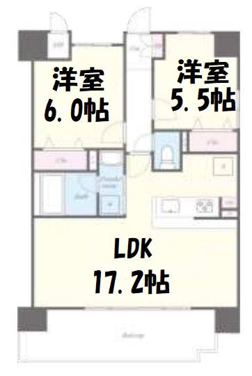 バロンドール京橋　間取り