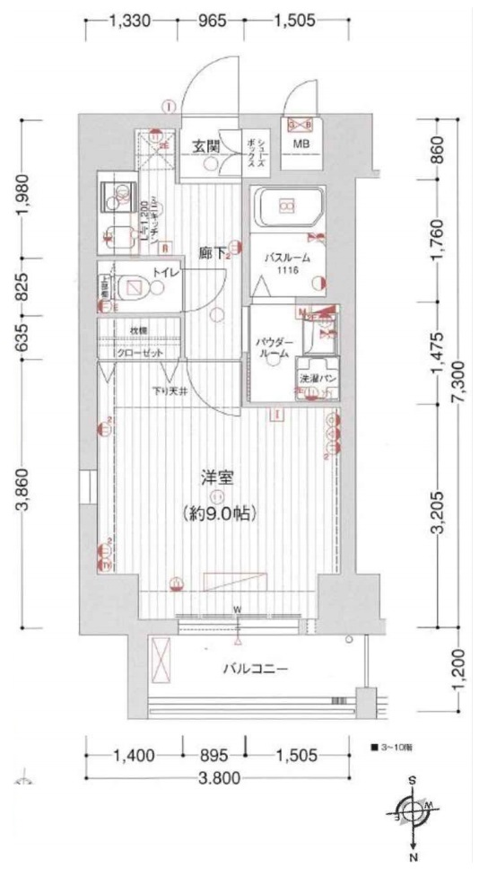 セオリー難波南 間取り