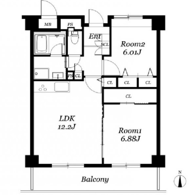 リヴァージュ西天満　間取り