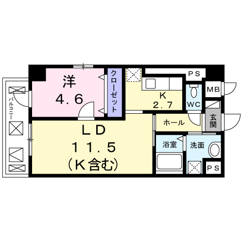 ウエスト宮ノ下　間取り