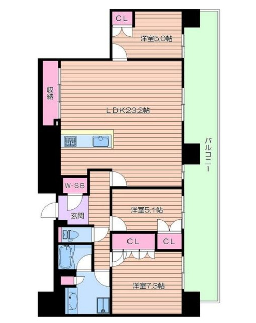 ジオ北堀江　間取り