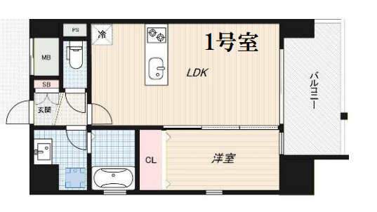ALZA北堀江　間取り