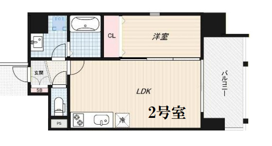ALZA北堀江　間取り