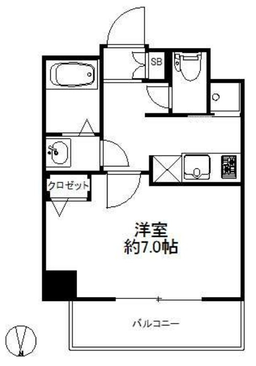 スワンズシティ難波ノーブル　間取り 