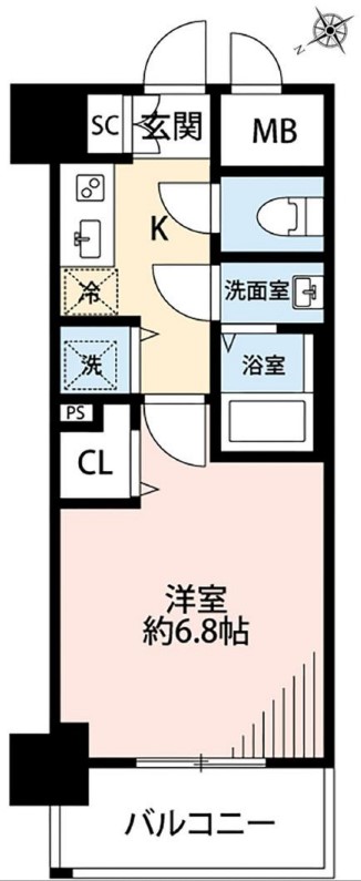 レオンコンフォート難波ミラージュ　間取り