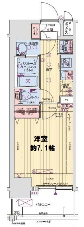 レオンヴァリエ大阪ベイシティ　間取り図