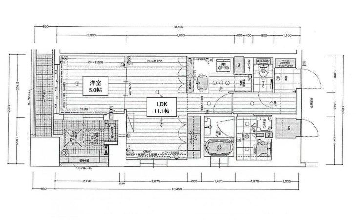 リーガル西長堀Ⅱ　間取り