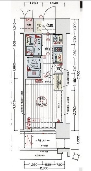 エステムコート阿波座プレミアム　間取り