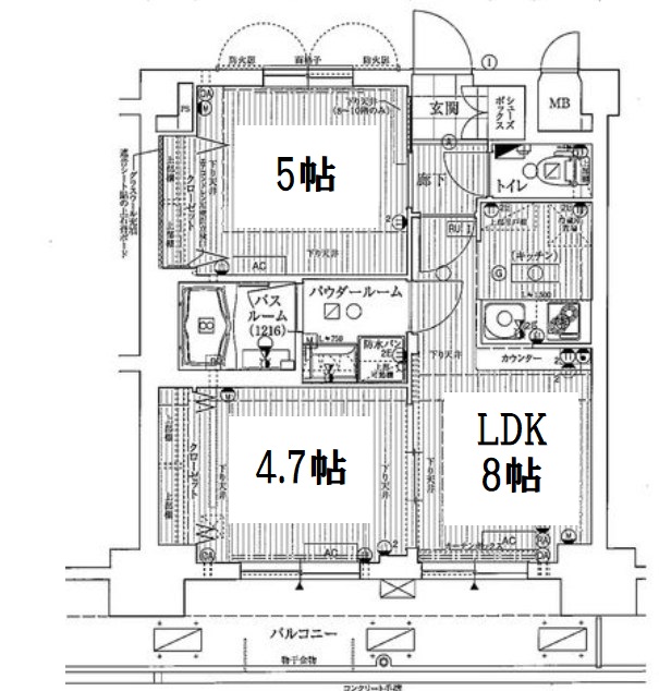 エステムプラザ難波WESTIIプレディア　間取り