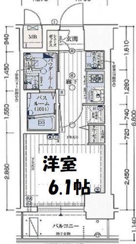 エステムコート難波WESTSIDEIIIドームシティ　間取り