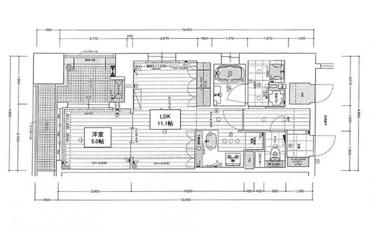 リーガル西長堀Ⅱ　間取り