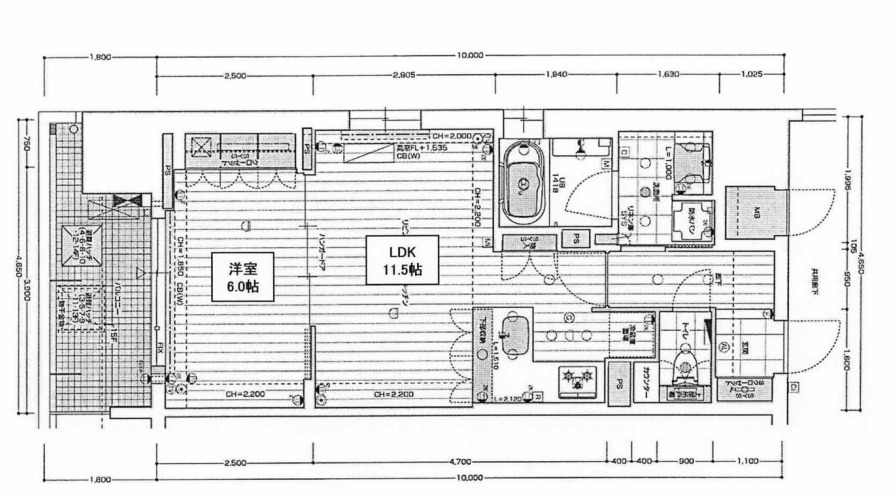 リーガル西長堀Ⅱ　間取り
