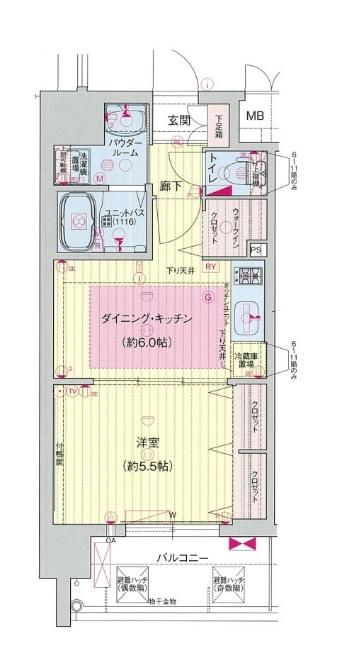 プレサンス梅田東アルファ　間取り