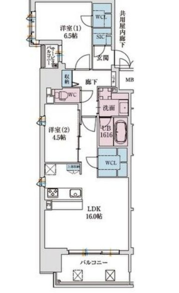 スプランディッド本町グラン　間取り