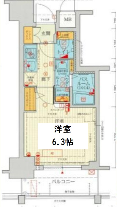 エステムプラザ難波WESTリバークロス 間取り
