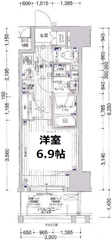 エグゼ北大阪　間取り