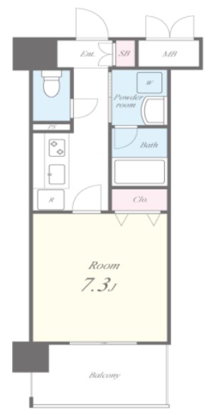 ボーベル玉造　間取り図