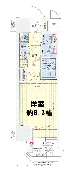 プレサンス谷町九丁目駅前　間取り