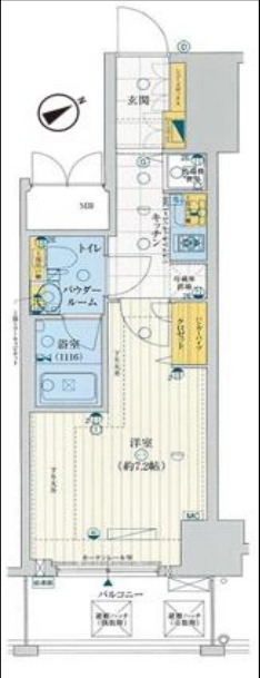 レジュールアッシュ難波リュクス　間取り
