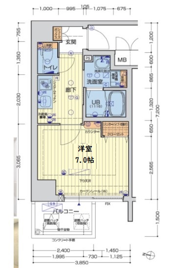 セオリー難波パレ　間取り
