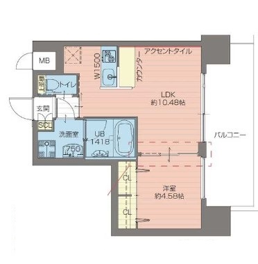 プレジオ難波WEST　間取り