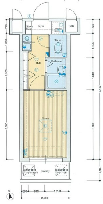 エステムコート大阪城南　間取り