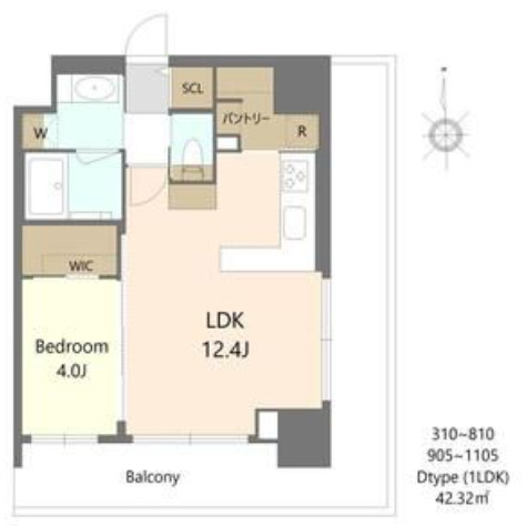 S-RESIDENCE松屋町asence　間取り