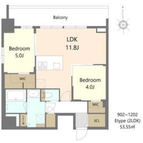 S-RESIDENCE松屋町asence　間取り