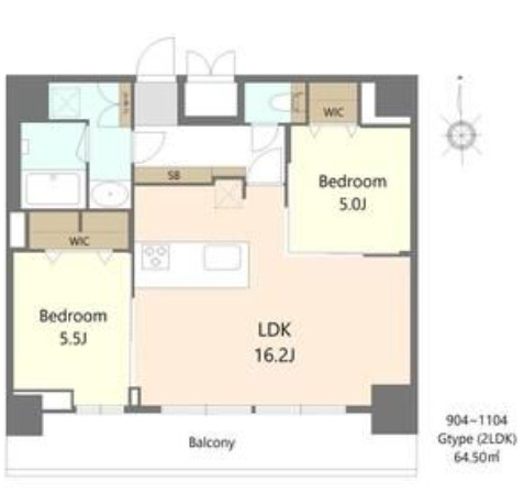 S-RESIDENCE松屋町asence　間取り