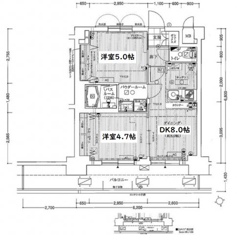 エステムプラザ難波WESTIIプレディア　間取り