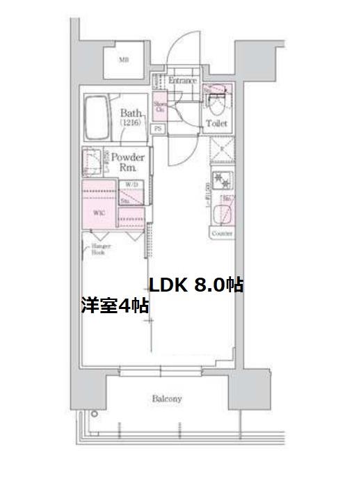 アーバネックス北堀江Ⅱ　間取り