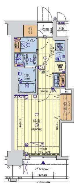 レオンコンフォート難波ミラージュ　間取り