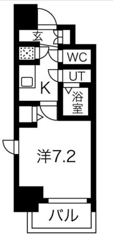 レジュールアッシュ心斎橋リュクス　間取り