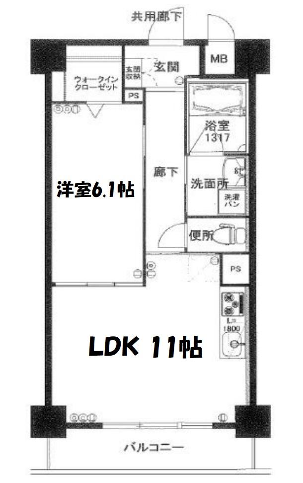 アベニール四天王寺　間取り図
