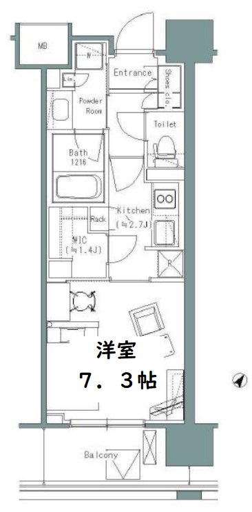 パークアクシス靭公園　間取り
