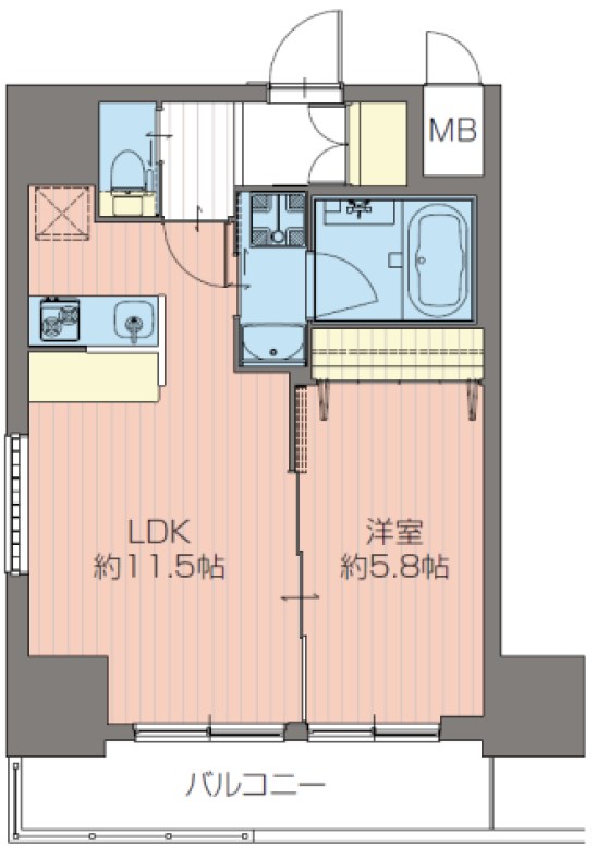 ORSUS新大阪（旧プレジオ新大阪ROUGE）　間取り