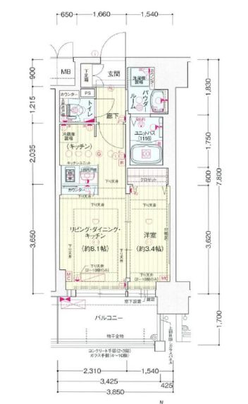 プレサンス新大阪ジェイズ　間取り