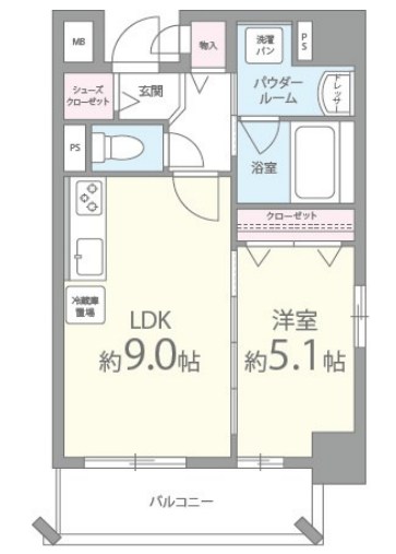 huit arbre上町台　間取り