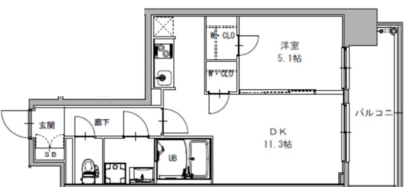 S-RESIDENCE日本橋Qualier　間取り